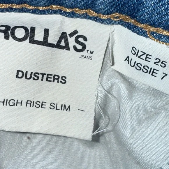 ROLLA'S Light Blue Distressed Jean Shorts Sylvia Blue High Rise - Picture 5 of 7